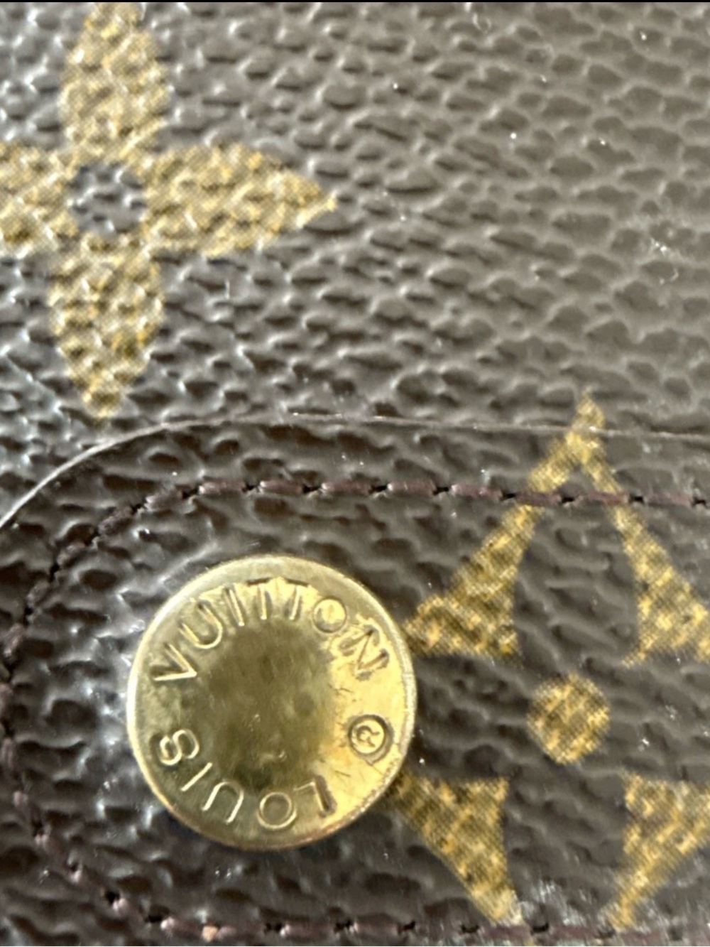 Louis Vuitton Brown and Gold Monogram Snap Wallet